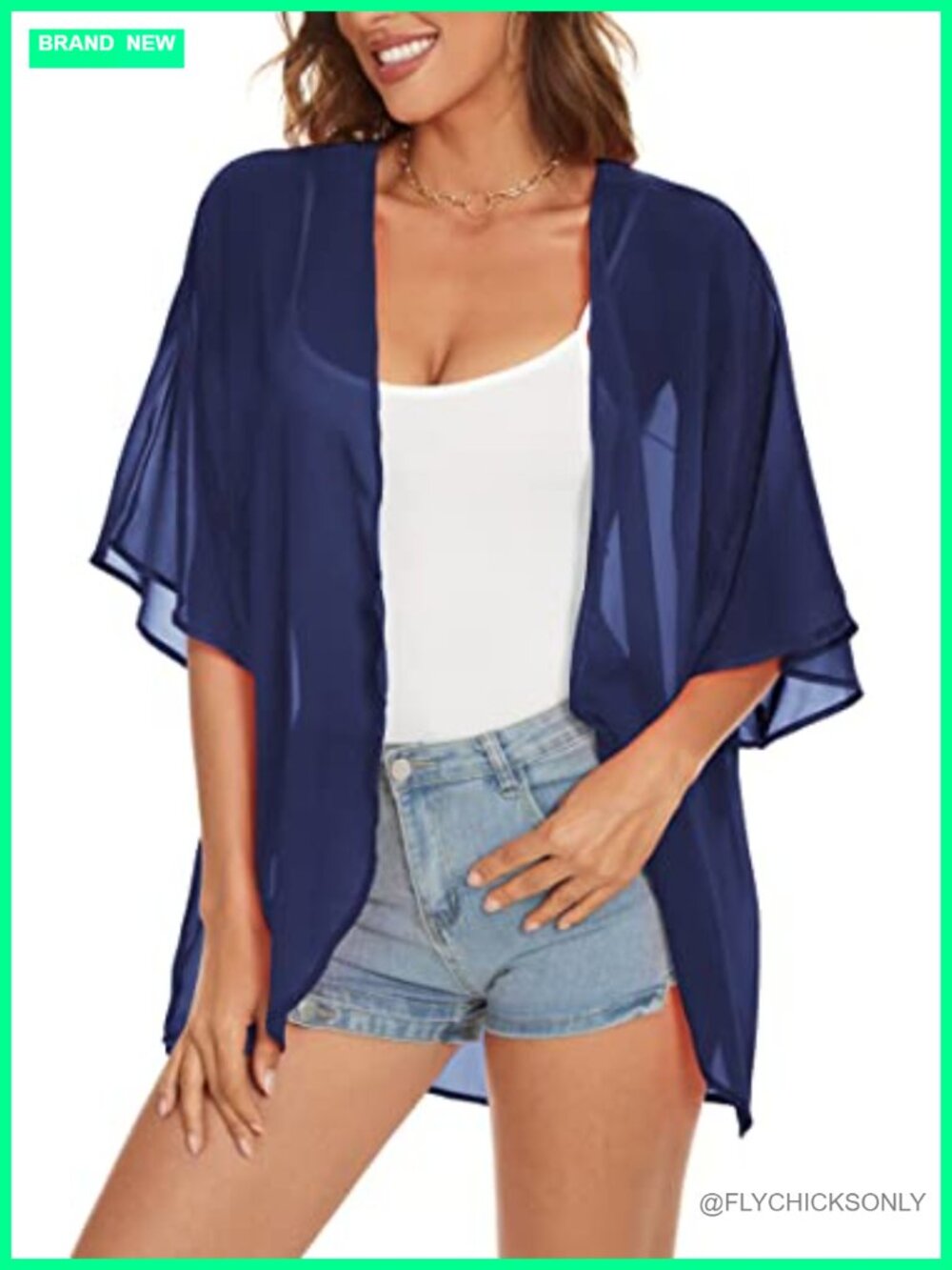 Women's Kimono Beach Cover Up Chiffon Cardigan Loose Floral Summer Tops